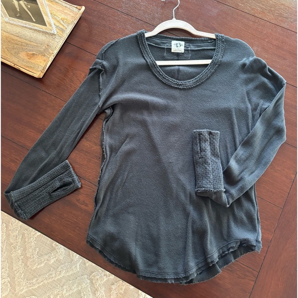 Free People Tops - Gently used free people Henley top black size XS FREE PEOPLE